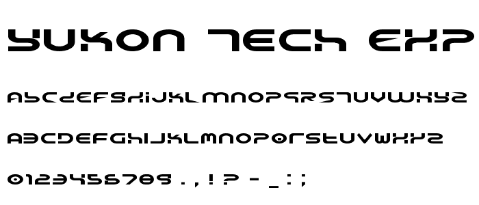 Yukon Tech Expanded font